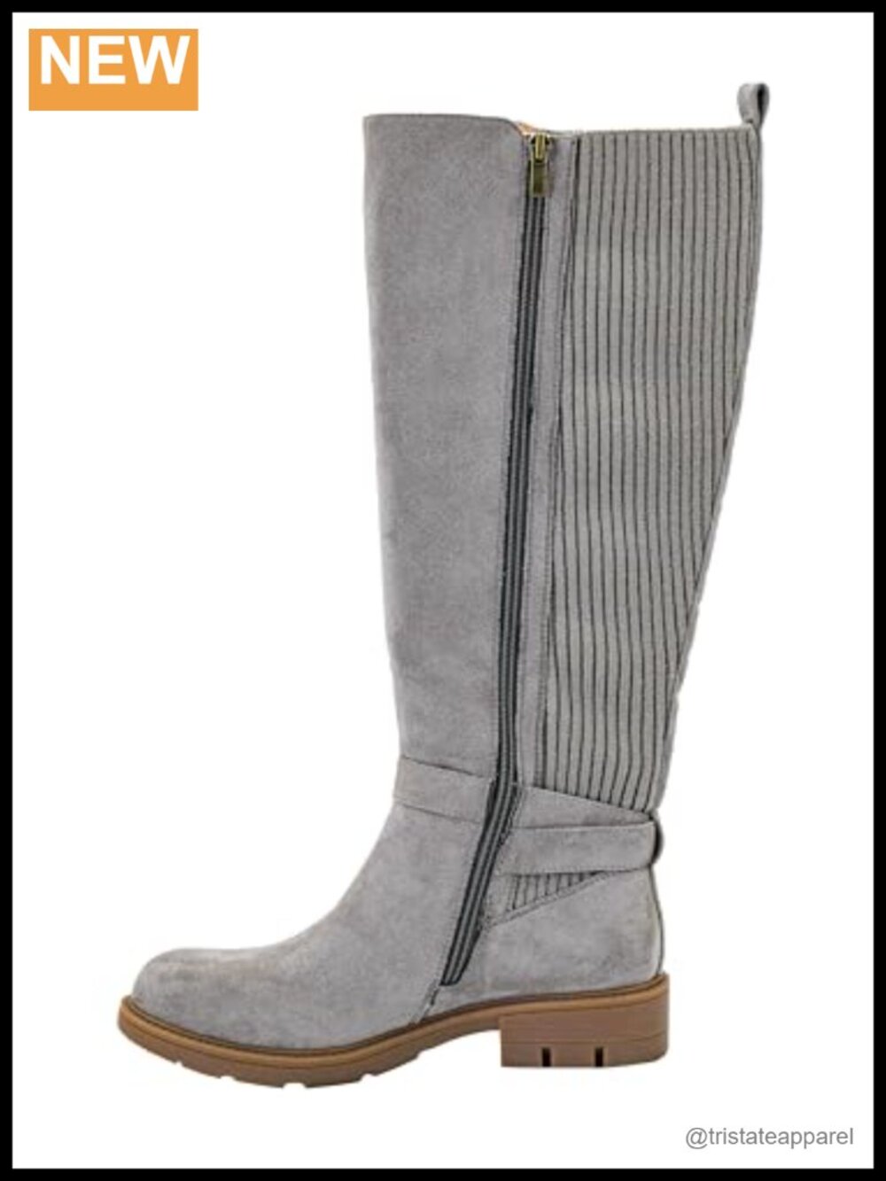 Corkys Women's Knee-High Heeled Boots, Faux Suede, Pull On, Buckle